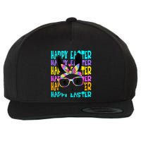 Easter Bunny Tie Dye Rabbit Happy Easter Day Family Matching Wool Snapback Cap