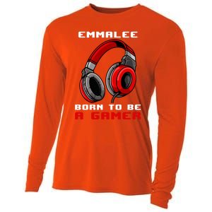 Emmalee Born To Be A Gamer Personalized Gift Cooling Performance Long Sleeve Crew