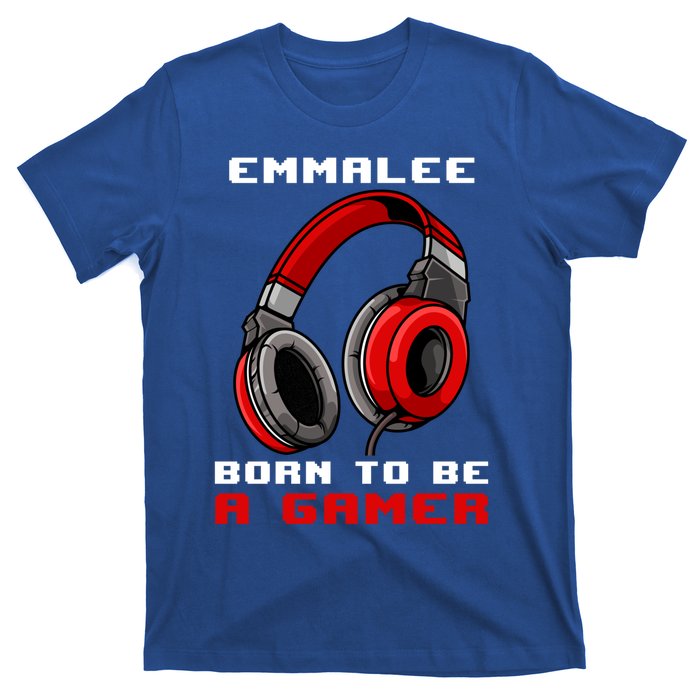 Emmalee Born To Be A Gamer Personalized Gift T-Shirt