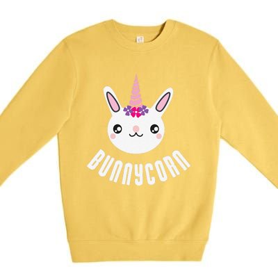 Easter Bunnycorn Unicorn Bunny Animal Funny Gift Premium Crewneck Sweatshirt