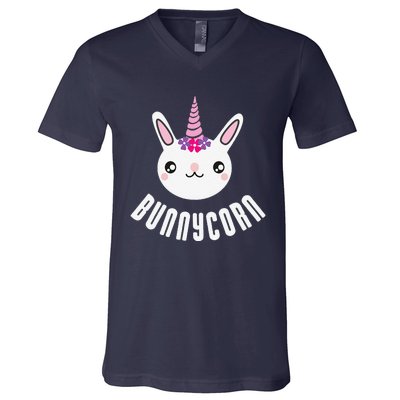 Easter Bunnycorn Unicorn Bunny Animal Funny Gift V-Neck T-Shirt