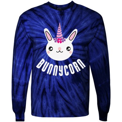 Easter Bunnycorn Unicorn Bunny Animal Funny Gift Tie-Dye Long Sleeve Shirt