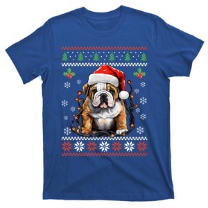 English Bulldog Ugly Christmas Xmas Dults Gift T-Shirt