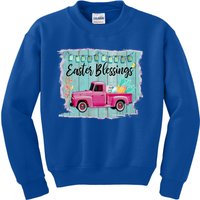 Easter Blessings Vintage Antique Truck Easter Gift Kids Sweatshirt