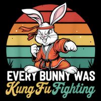 Every Bunny Was Kung Fu Fighting - Funny Rabbit Drawstring Bag