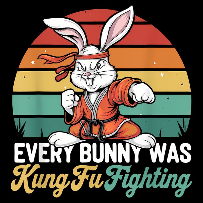Every Bunny Was Kung Fu Fighting - Funny Rabbit Drawstring Bag