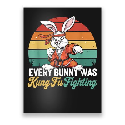Every Bunny Was Kung Fu Fighting - Funny Rabbit Poster