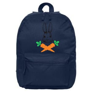 Easter Bunny With Carrot Cross Skull Bones Women 16 in Basic Backpack