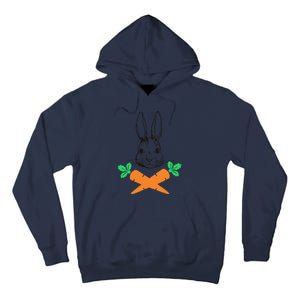 Easter Bunny With Carrot Cross Skull Bones Women Tall Hoodie