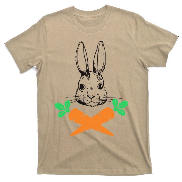 Easter Bunny With Carrot Cross Skull Bones Women T-Shirt