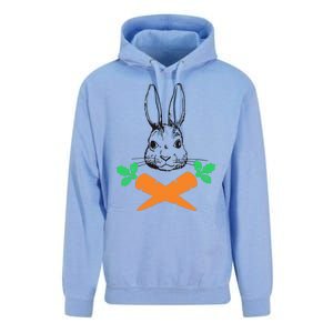 Easter Bunny With Carrot Cross Skull Bones Women Unisex Surf Hoodie