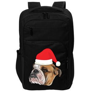 English Bulldog With Santa Claus Hat Dog Lover Christmas Gift Impact Tech Backpack