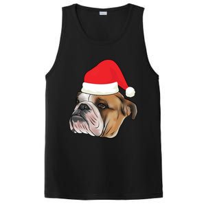 English Bulldog With Santa Claus Hat Dog Lover Christmas Gift PosiCharge Competitor Tank