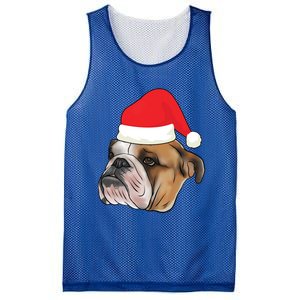 English Bulldog With Santa Claus Hat Dog Lover Christmas Gift Mesh Reversible Basketball Jersey Tank