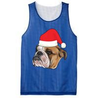 English Bulldog With Santa Claus Hat Dog Lover Christmas Gift Mesh Reversible Basketball Jersey Tank