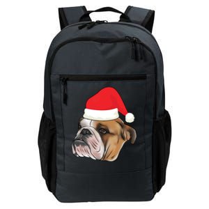 English Bulldog With Santa Claus Hat Dog Lover Christmas Gift Daily Commute Backpack