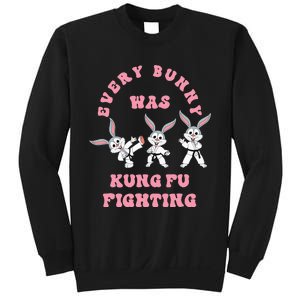 Every Bunny Was Kung Fu Fighting Karate Easter Rabbit Funny Sweatshirt