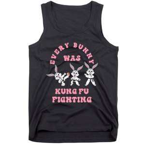 Every Bunny Was Kung Fu Fighting Karate Easter Rabbit Funny Tank Top