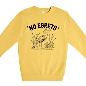 Egret Bird Watching Watcher Birder Premium Crewneck Sweatshirt