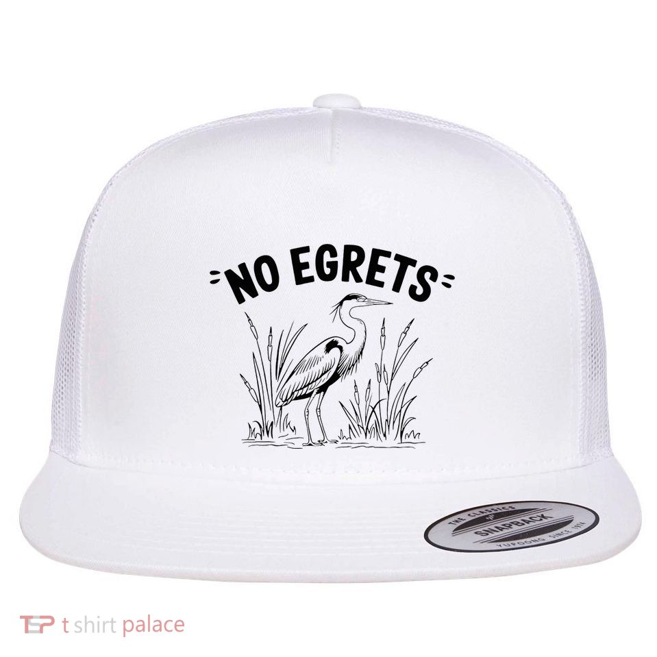 Egret Bird Watching Watcher Birder Flat Bill Trucker Hat