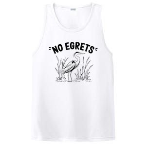 Egret Bird Watching Watcher Birder PosiCharge Competitor Tank