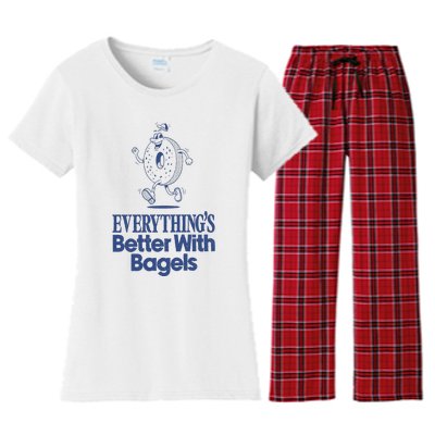 EverythingS Better With Bagels Women's Flannel Pajama Set