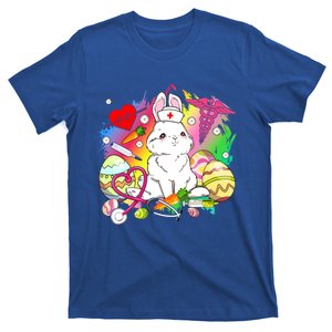 Easter Bunny With Stethoscope Easter Eggs Nurse Easter Day Cute Gift T-Shirt