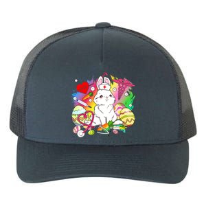 Easter Bunny With Stethoscope Easter Eggs Nurse Easter Day Cute Gift Yupoong Adult 5-Panel Trucker Hat