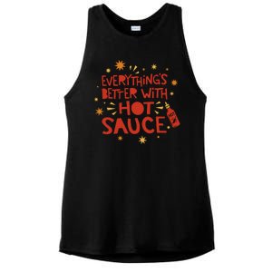 Everything's Better With Hot Sauce Ladies PosiCharge Tri-Blend Wicking Tank