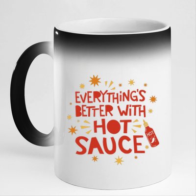 Everything's Better With Hot Sauce 11oz Black Color Changing Mug