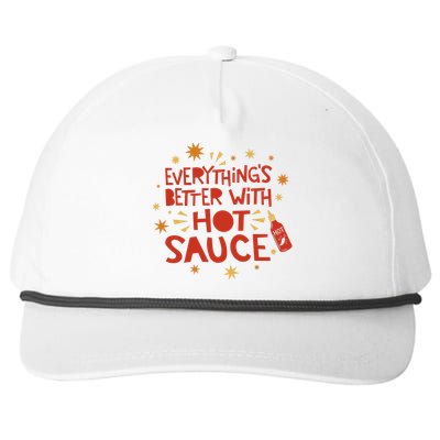 Everything's Better With Hot Sauce Snapback Five-Panel Rope Hat