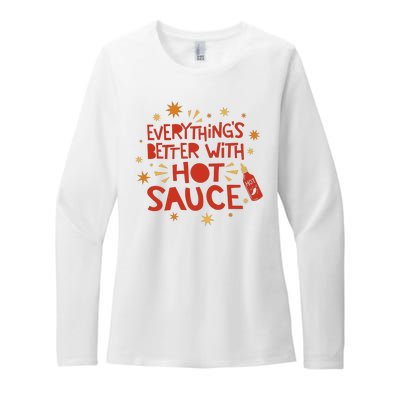 Everything's Better With Hot Sauce Womens CVC Long Sleeve Shirt