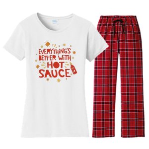 Everything's Better With Hot Sauce Women's Flannel Pajama Set