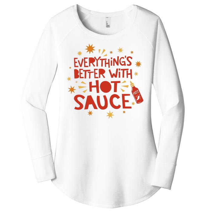 Everything's Better With Hot Sauce Women's Perfect Tri Tunic Long Sleeve Shirt