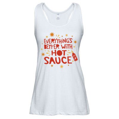 Everything's Better With Hot Sauce Ladies Essential Flowy Tank