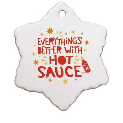 Everything's Better With Hot Sauce Ceramic Star Ornament