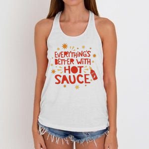 Everything's Better With Hot Sauce Women's Knotted Racerback Tank