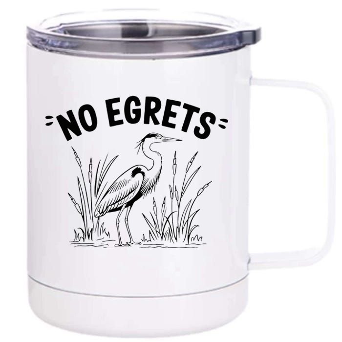 Egret Bird Watching Watcher Birder 12 oz Stainless Steel Tumbler Cup