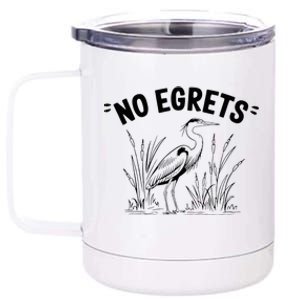 Egret Bird Watching Watcher Birder 12 oz Stainless Steel Tumbler Cup