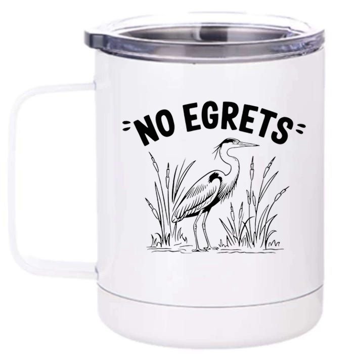 Egret Bird Watching Watcher Birder 12 oz Stainless Steel Tumbler Cup