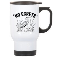 Egret Bird Watching Watcher Birder Stainless Steel Travel Mug