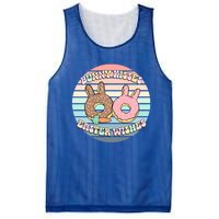 Easter Bunny Wishes Donuts Rabbit Carrot Cute Pastel Gift Mesh Reversible Basketball Jersey Tank