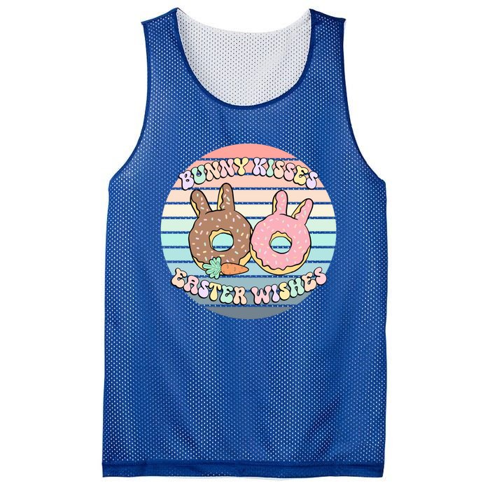 Easter Bunny Wishes Donuts Rabbit Carrot Cute Pastel Gift Mesh Reversible Basketball Jersey Tank