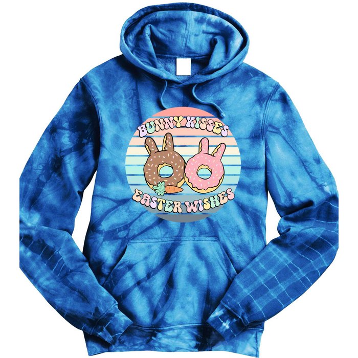 Easter Bunny Wishes Donuts Rabbit Carrot Cute Pastel Gift Tie Dye Hoodie