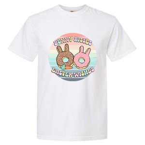 Easter Bunny Wishes Donuts Rabbit Carrot Cute Pastel Gift Garment-Dyed Heavyweight T-Shirt