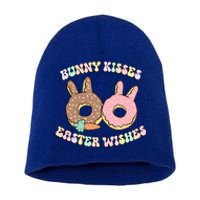 Easter Bunny Wishes Donuts Rabbit Carrot Retro Groovy Gift Short Acrylic Beanie