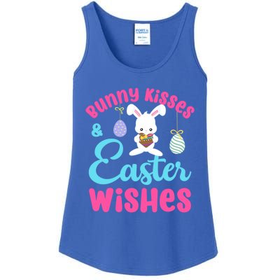 Easter Bunny Wishes Quote / Cute Color Eggs Bunny Gift Ladies Essential Tank