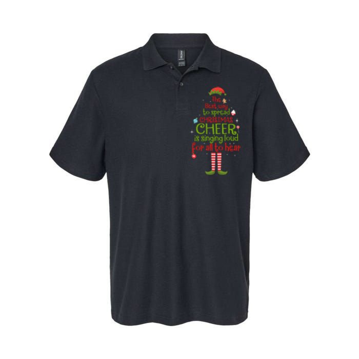 Elf Best Way To Spread Christmas Cheer Is Singing Loud Softstyle Adult Sport Polo