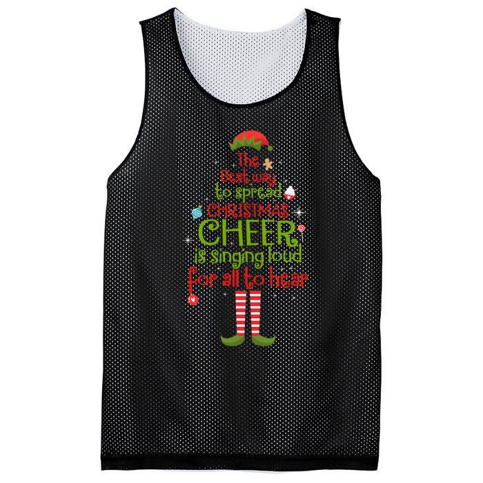 Elf Best Way To Spread Christmas Cheer Is Singing Loud Mesh Reversible Basketball Jersey Tank