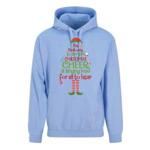 Elf Best Way To Spread Christmas Cheer Is Singing Loud Unisex Surf Hoodie